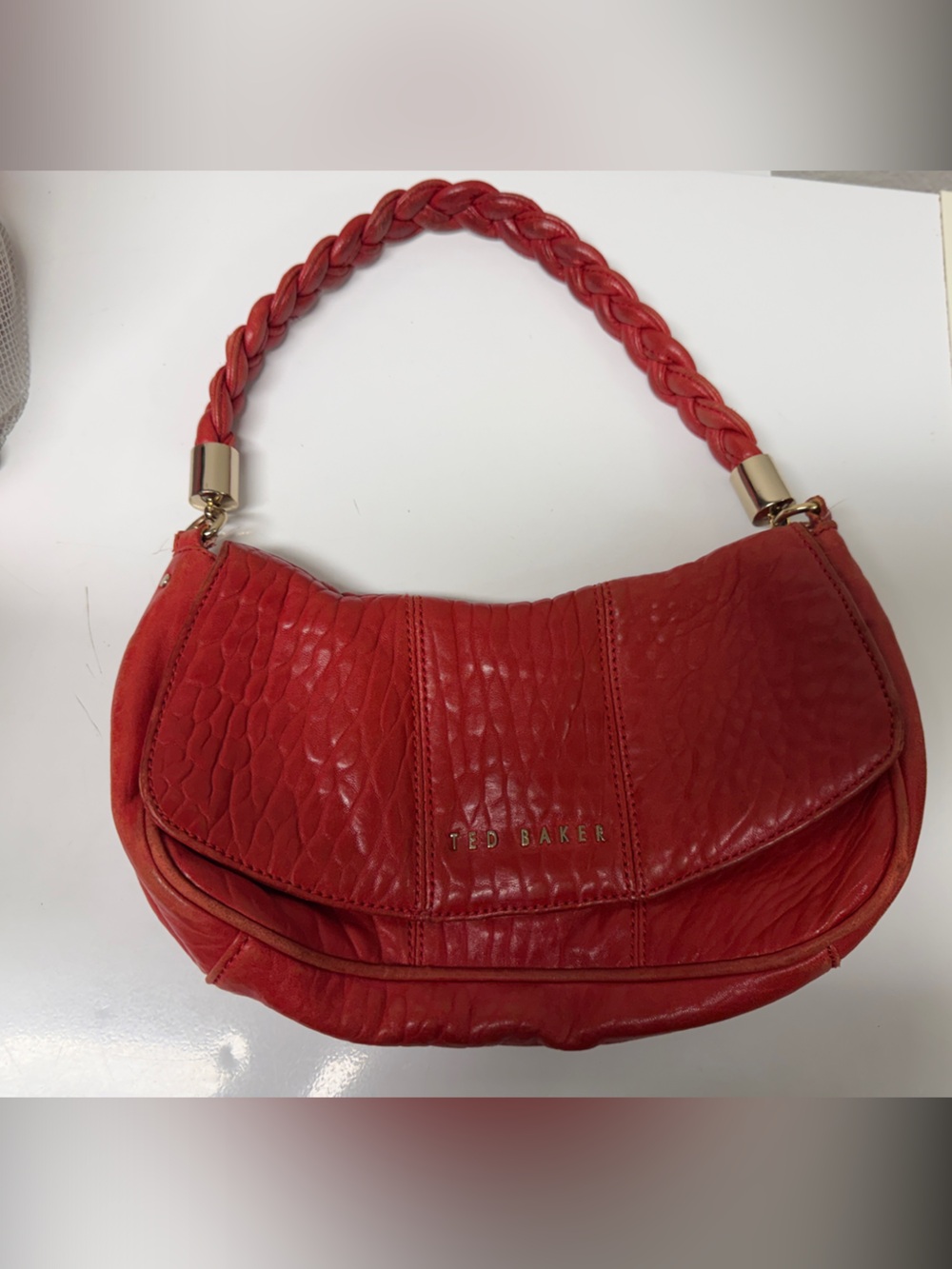 Ted Baker Red Braided-Handle Shoulder Bag